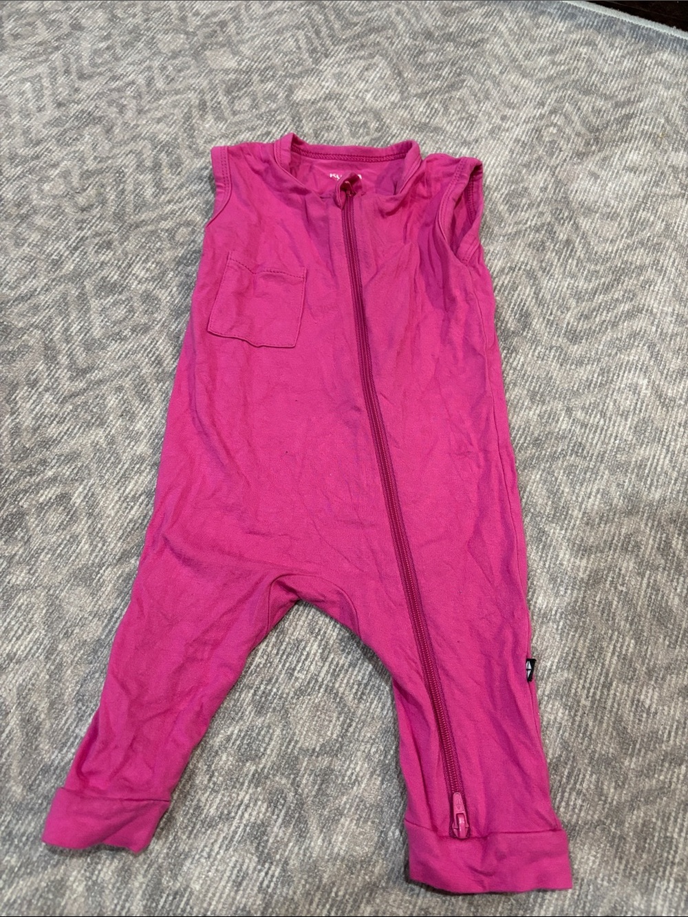 Kyte BABY Hot Pink Sleeveless Zippered One-Piece